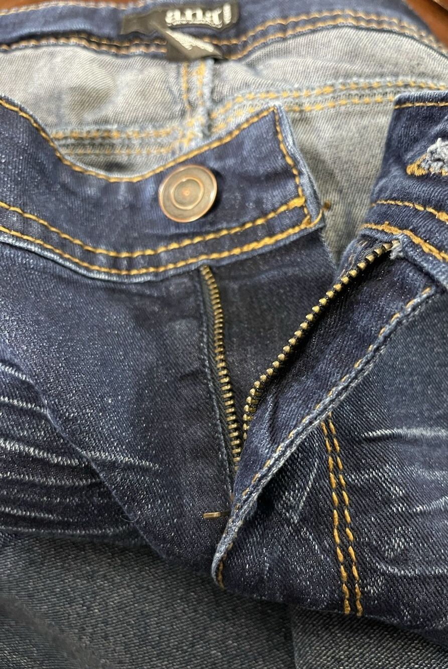 A.N.A. Womens Capri Jeans Size 20W Dark Wash Denim Cuffed Cropped Casual Stretch - Picture 7 of 7